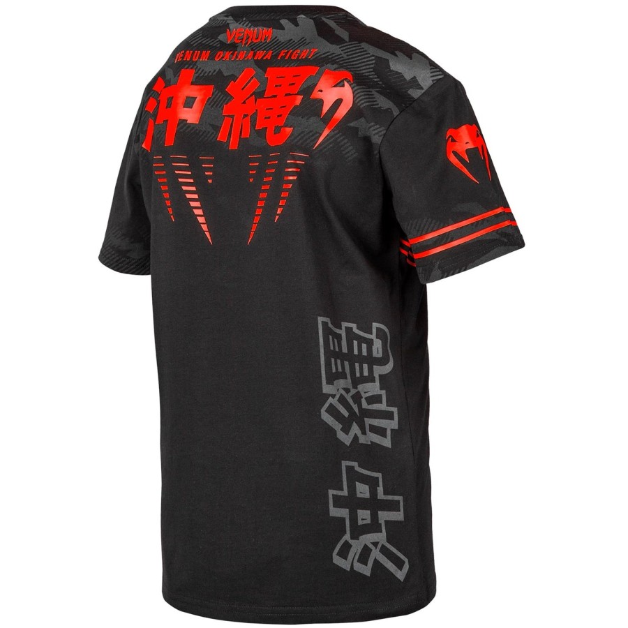 venum okinawa 2.0 børne t-shirt - sortrød