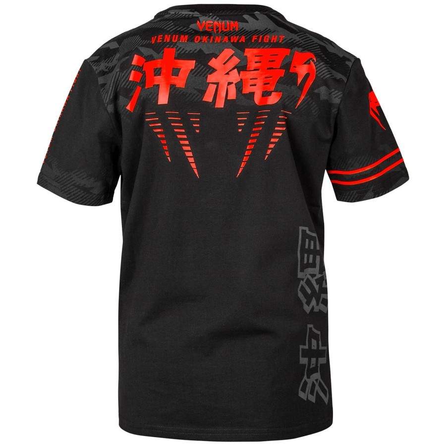 venum okinawa 2.0 børne t-shirt - sortrød