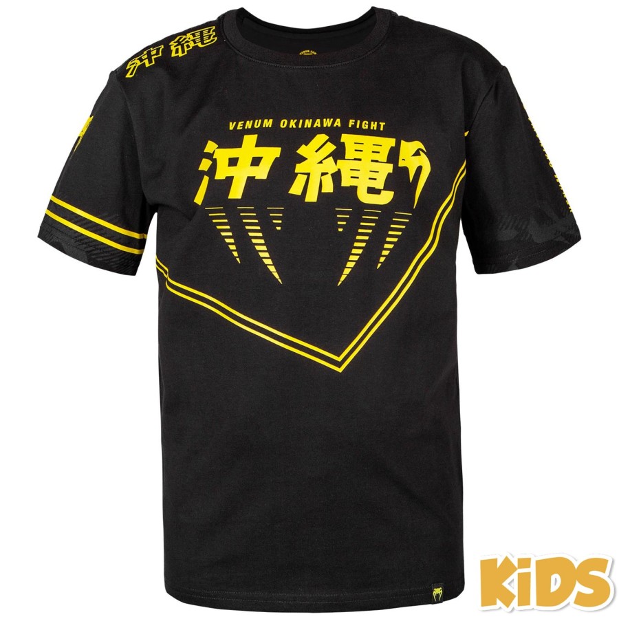 venum okinawa 2.0 børne t-shirt - sortgul - eksklusiv
