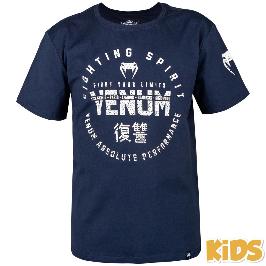 venum signature børne t-shirt - marineblå