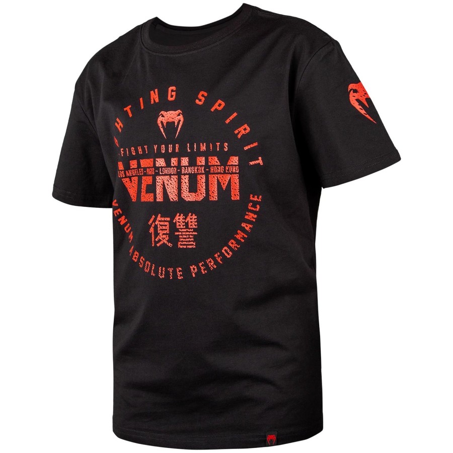 venum signature børne t-shirt - sortrød