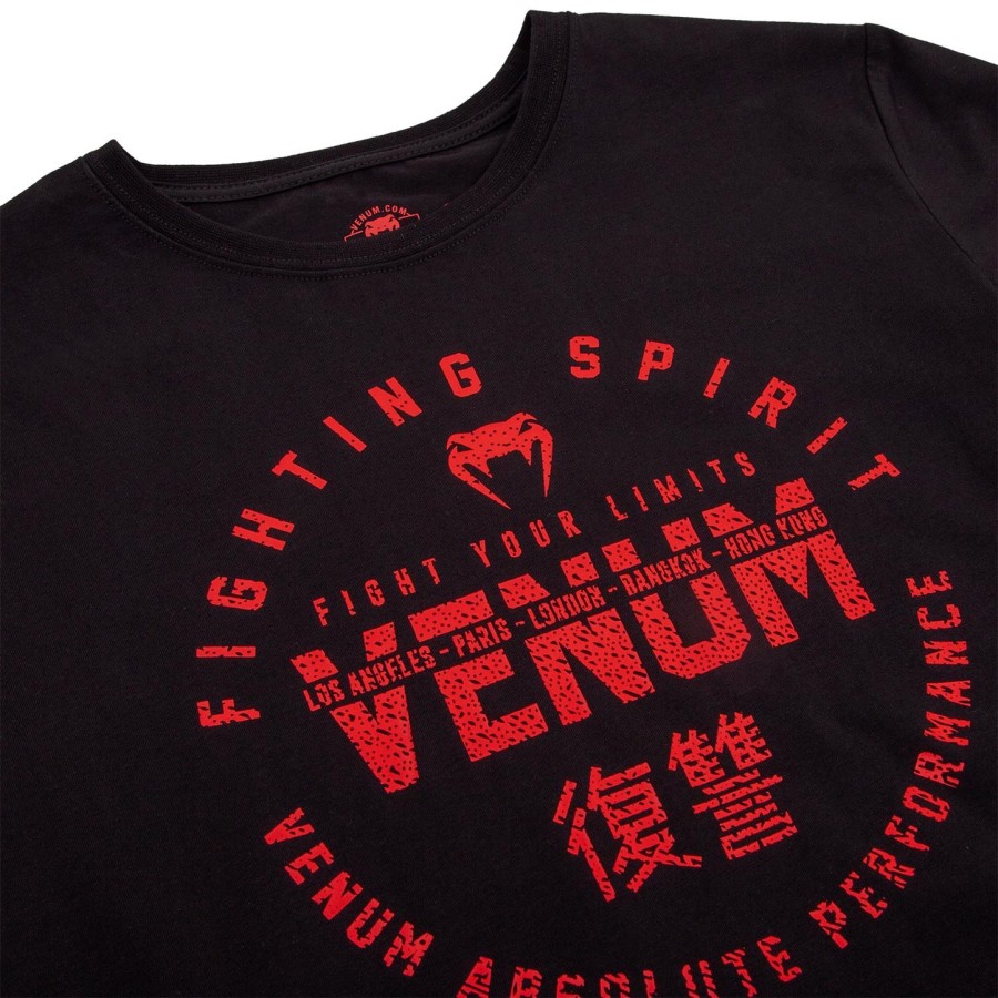 venum signature børne t-shirt - sortrød