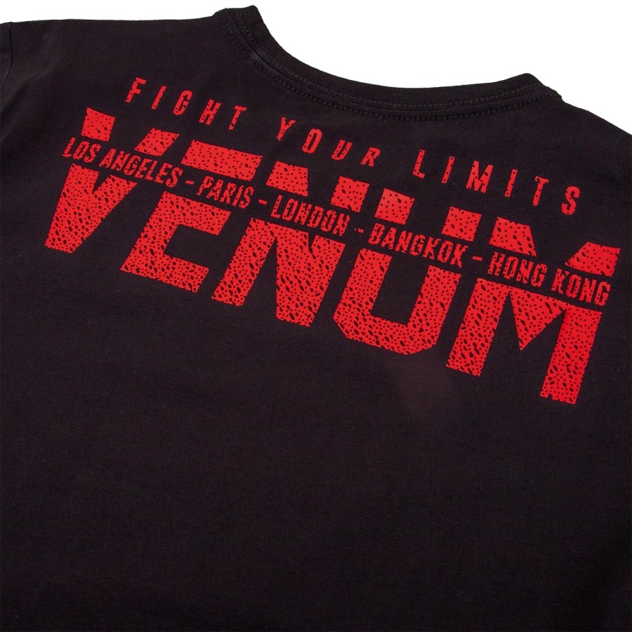 venum signature børne t-shirt - sortrød