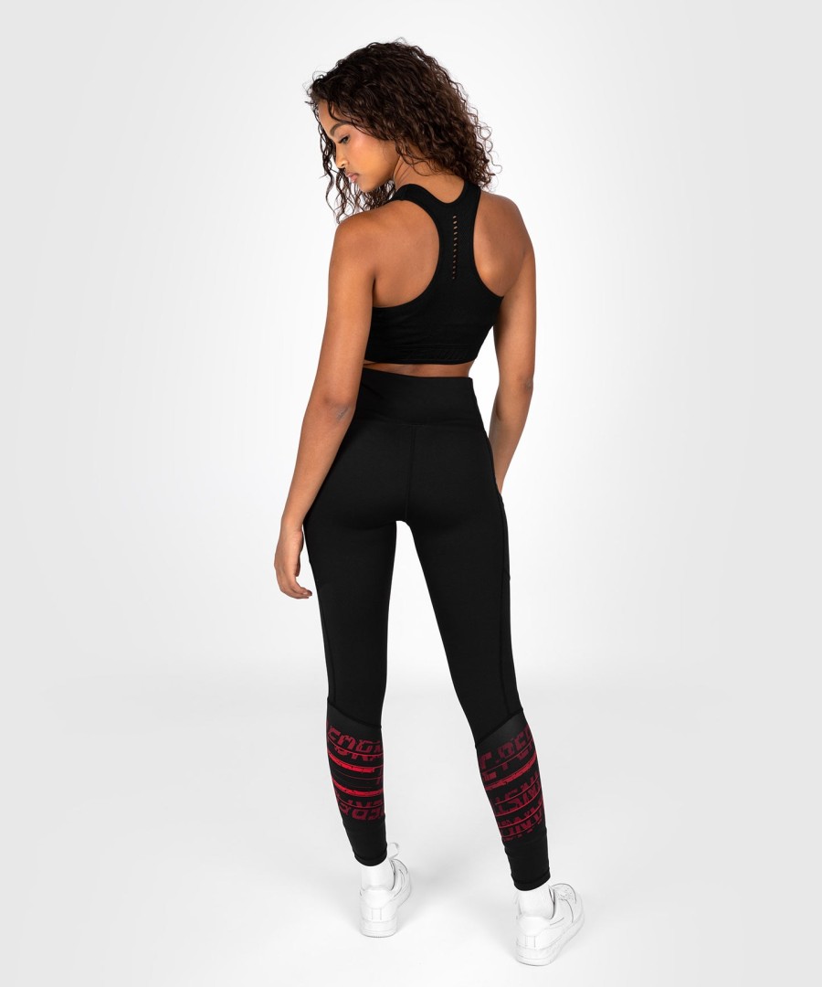 ufc performance institute 2.0 dame performance tights - sortrød