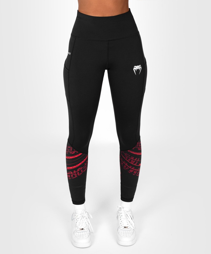 ufc performance institute 2.0 dame performance tights - sortrød
