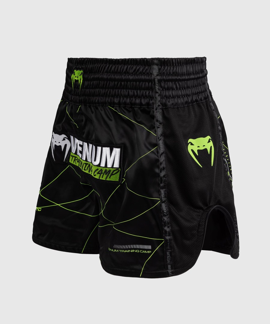 venum training camp 4.0 muay thai shorts - sortneongrøn