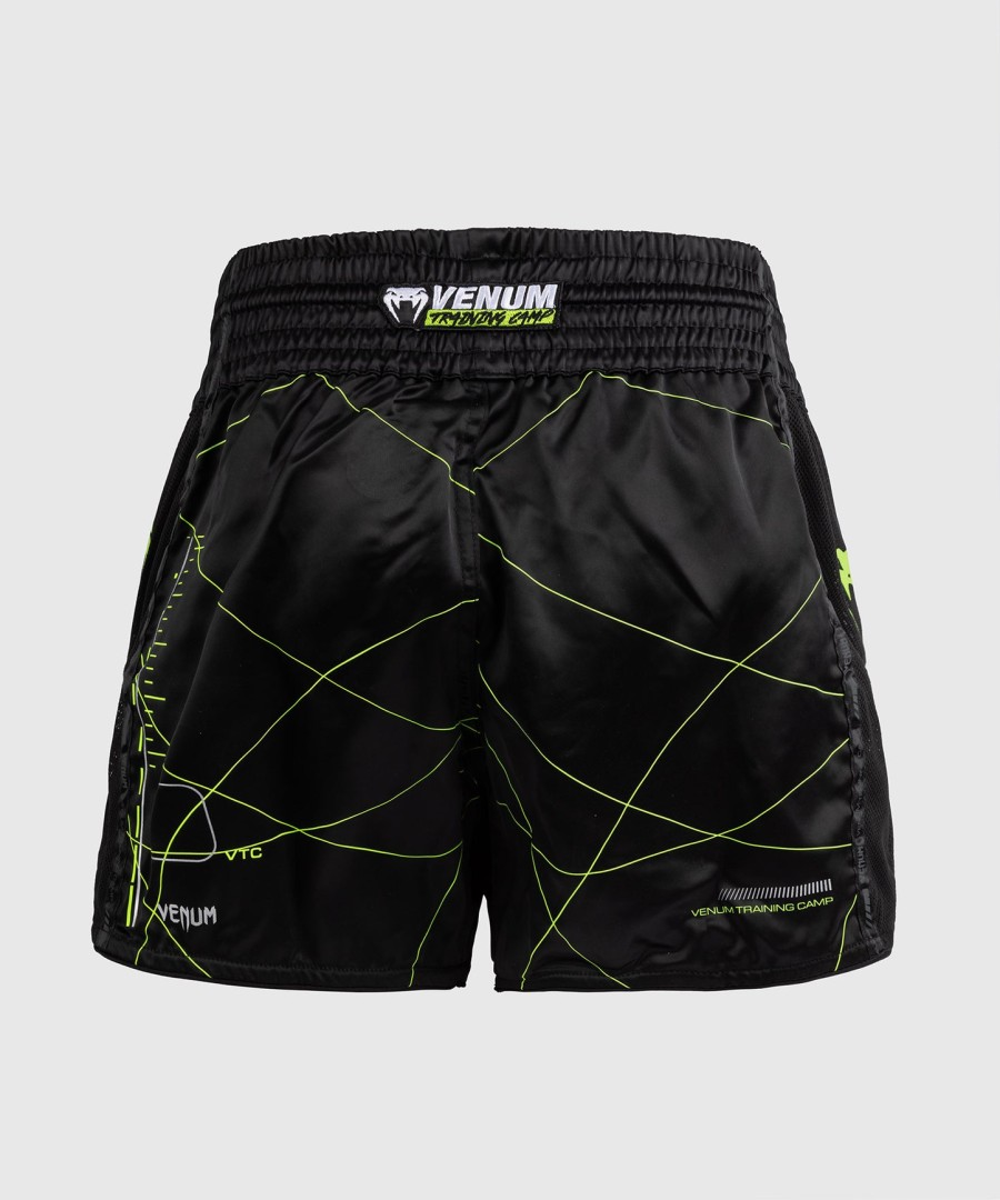 venum training camp 4.0 muay thai shorts - sortneongrøn