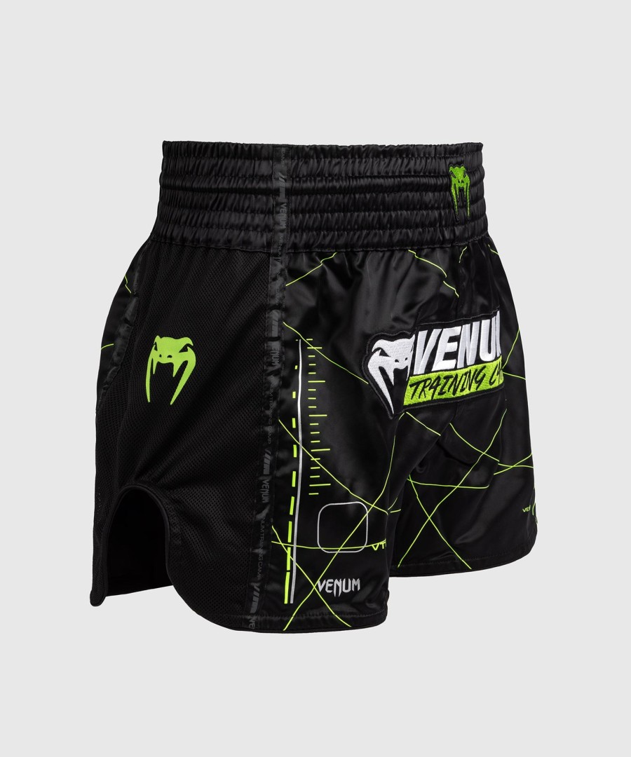 venum training camp 4.0 muay thai shorts - sortneongrøn