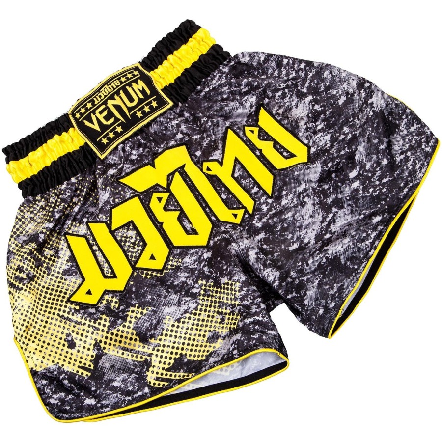 venum tramo muay thai shorts - sortgul