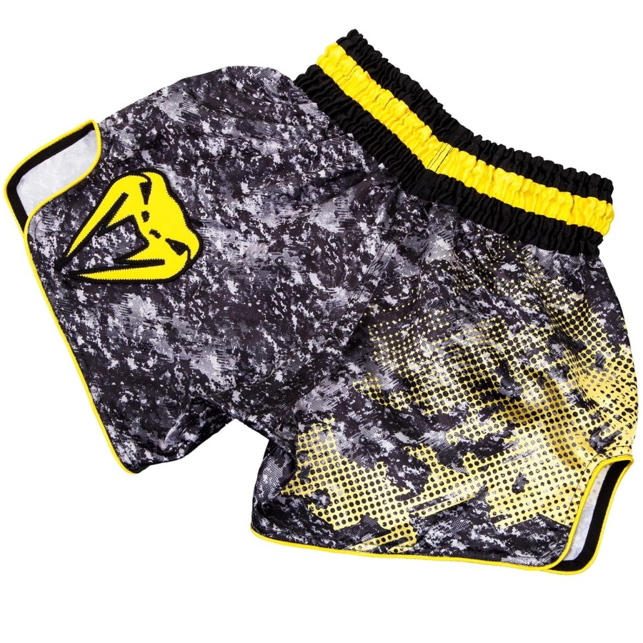 venum tramo muay thai shorts - sortgul