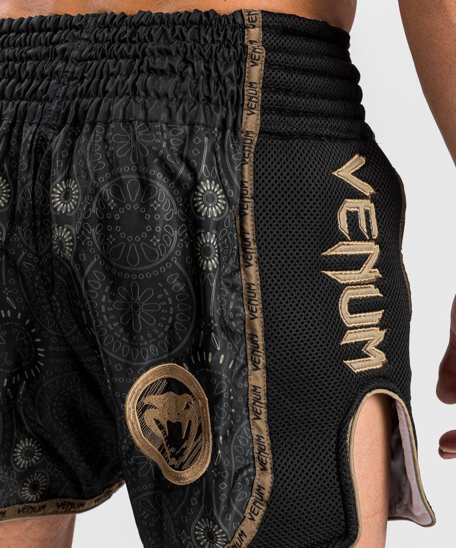 venum santa muerte dark side - muay thai shorts - sortbrun