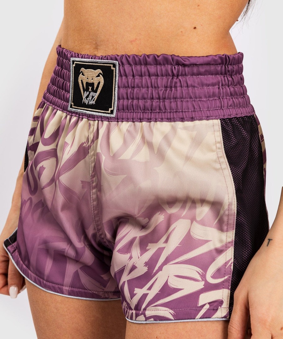 venum x kaz muay thai shorts - dusky orchid