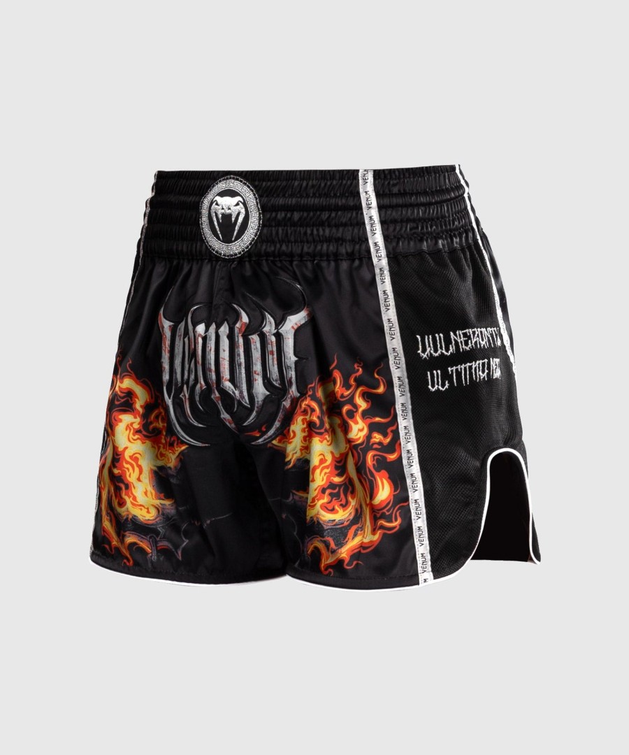 venum gladiator 5.0 muay thai shorts - sortneon orange