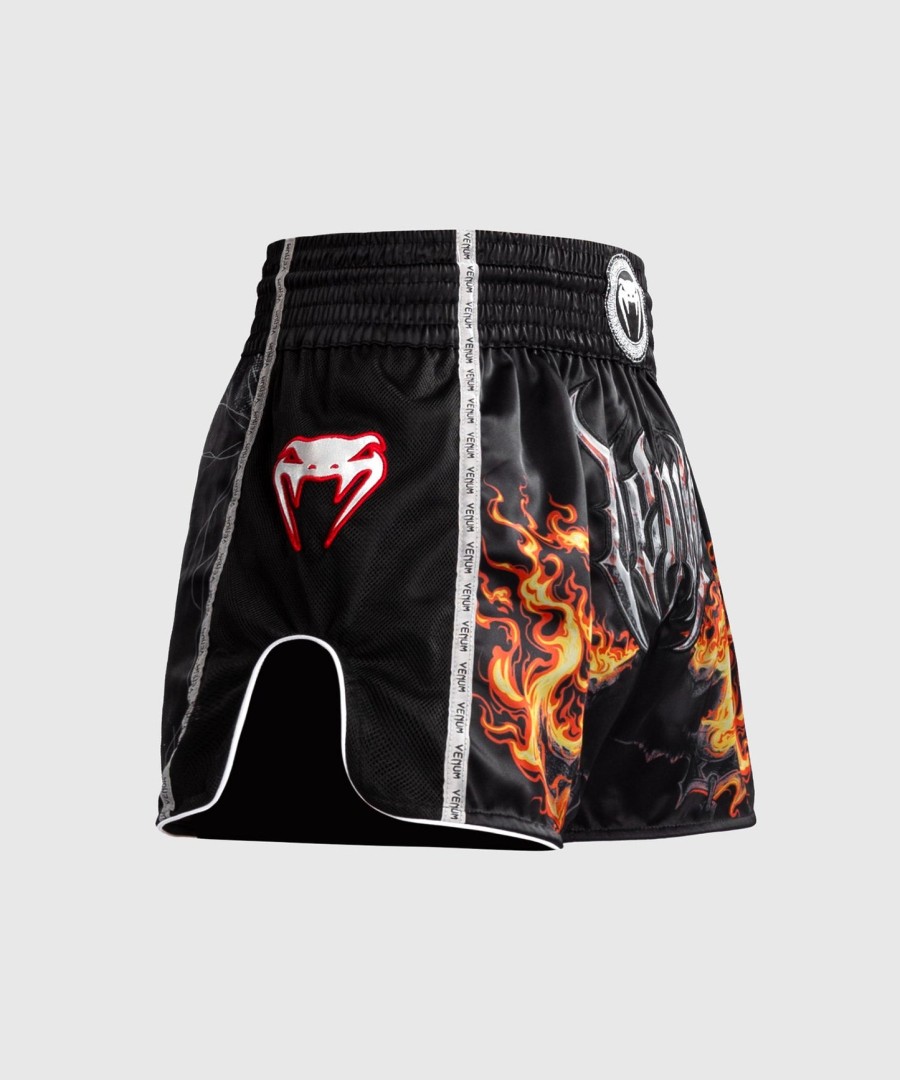 venum gladiator 5.0 muay thai shorts - sortneon orange