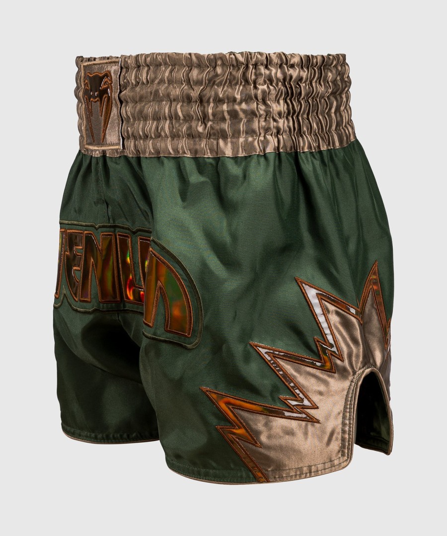 venum inferno muay thai shorts - khakibronze