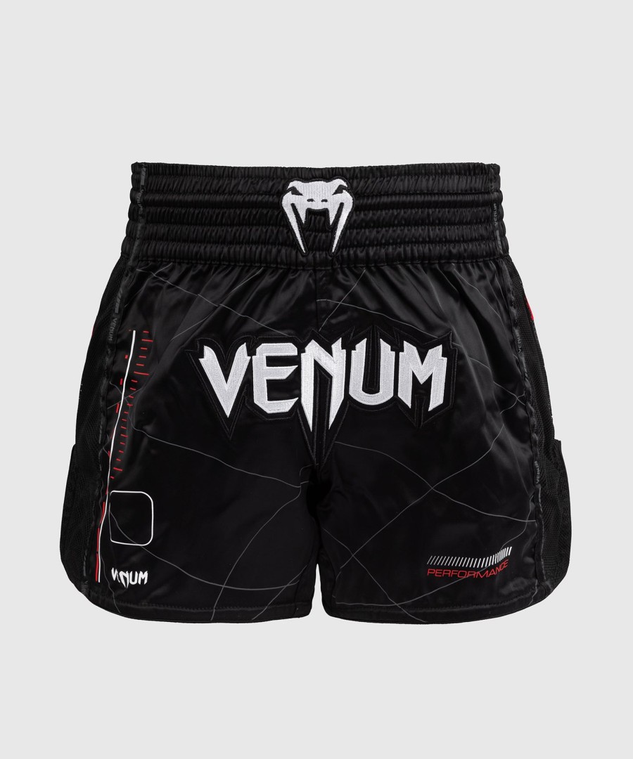 venum tactical xt muay thai shorts - sortildrød