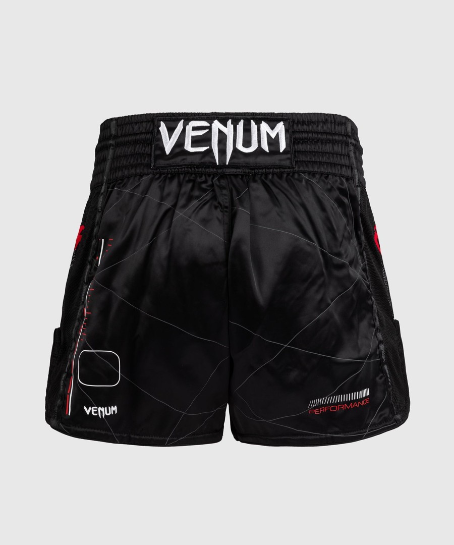 venum tactical xt muay thai shorts - sortildrød