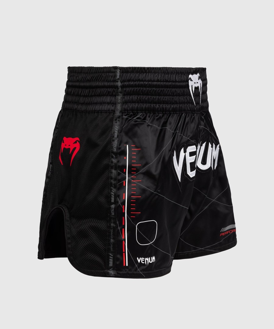 venum tactical xt muay thai shorts - sortildrød