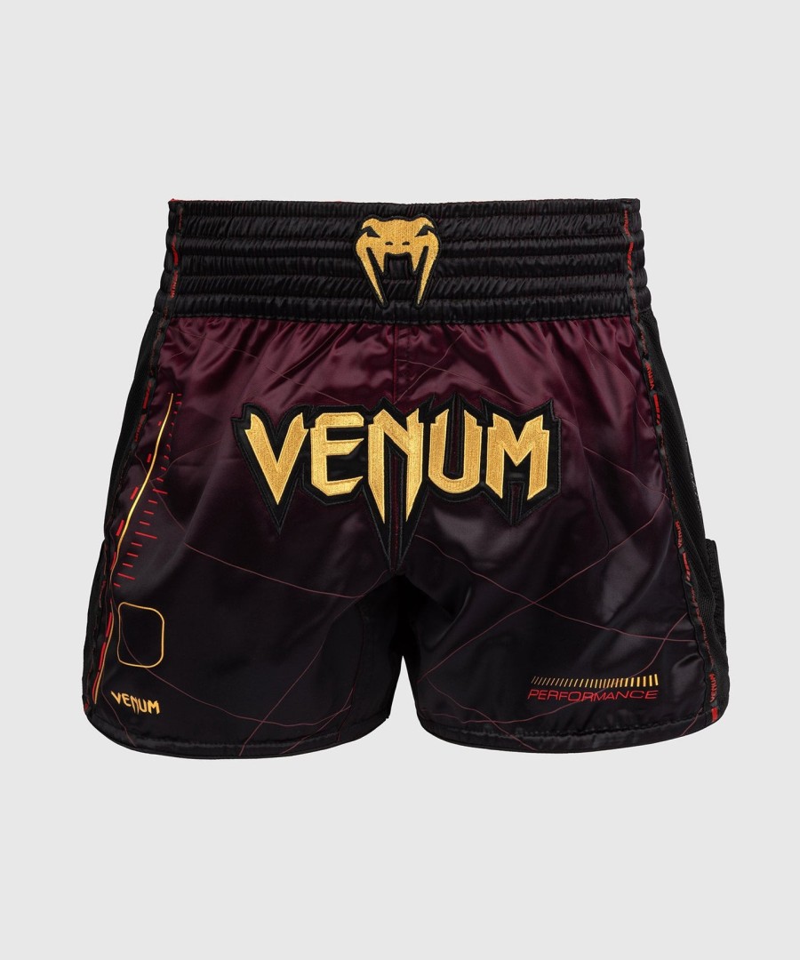 venum tactical xt muay thai shorts - sortbordeauxrosaguld