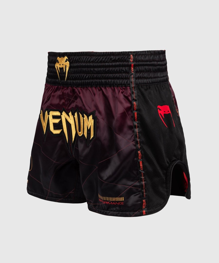 venum tactical xt muay thai shorts - sortbordeauxrosaguld