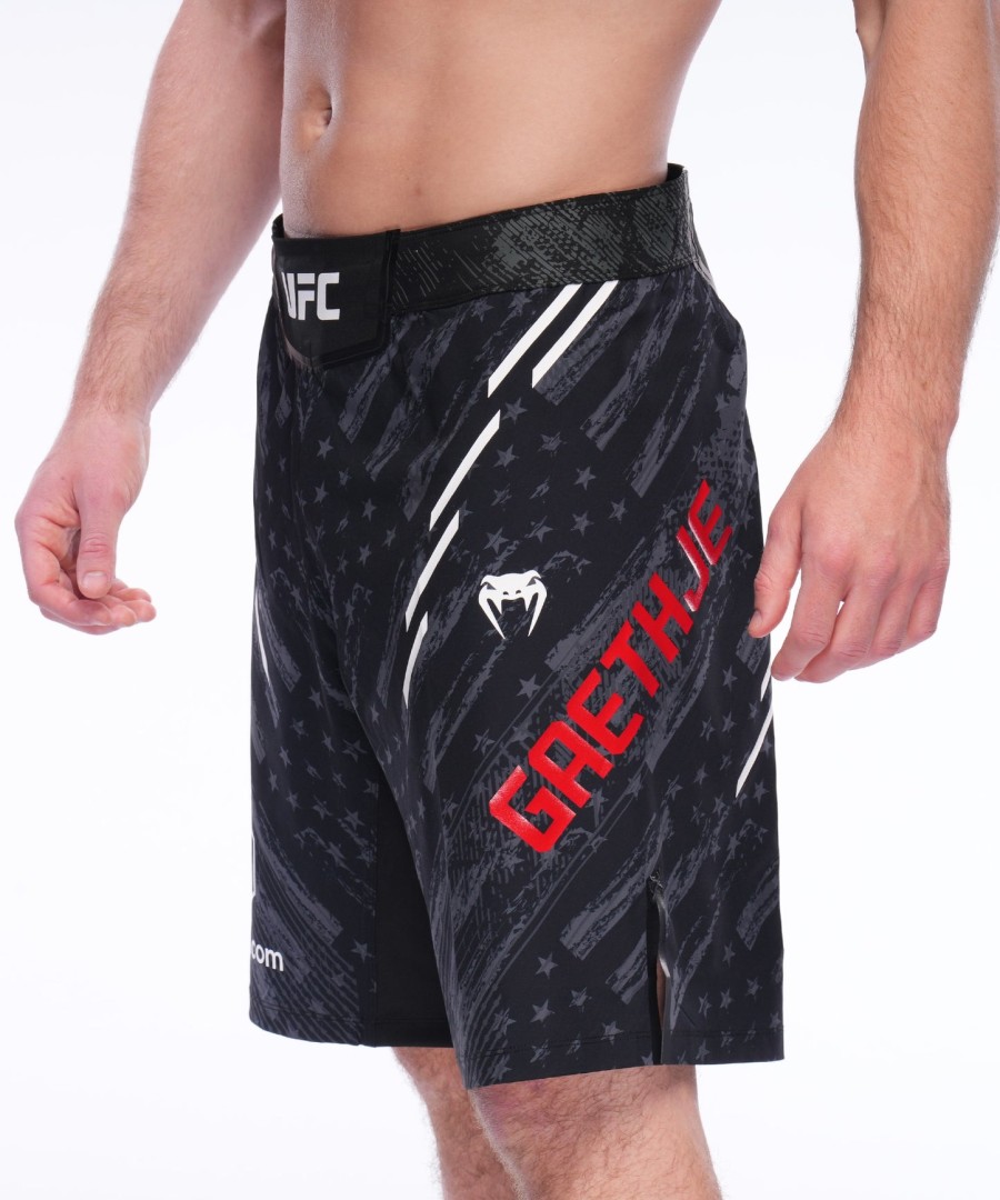 ufc uovertruffen af venum black justin gaethje kampshorts til mænd
