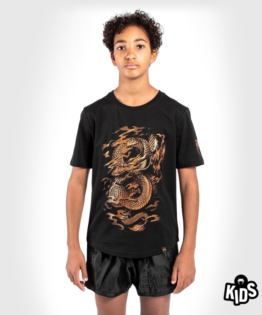 venum dragon flight børne t-shirt - sortbronze