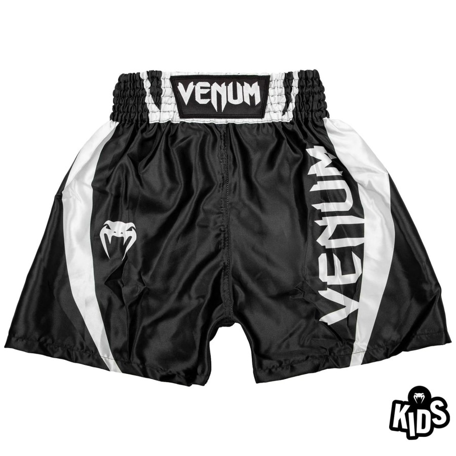 venum elite børne bokseshorts - sorthvid