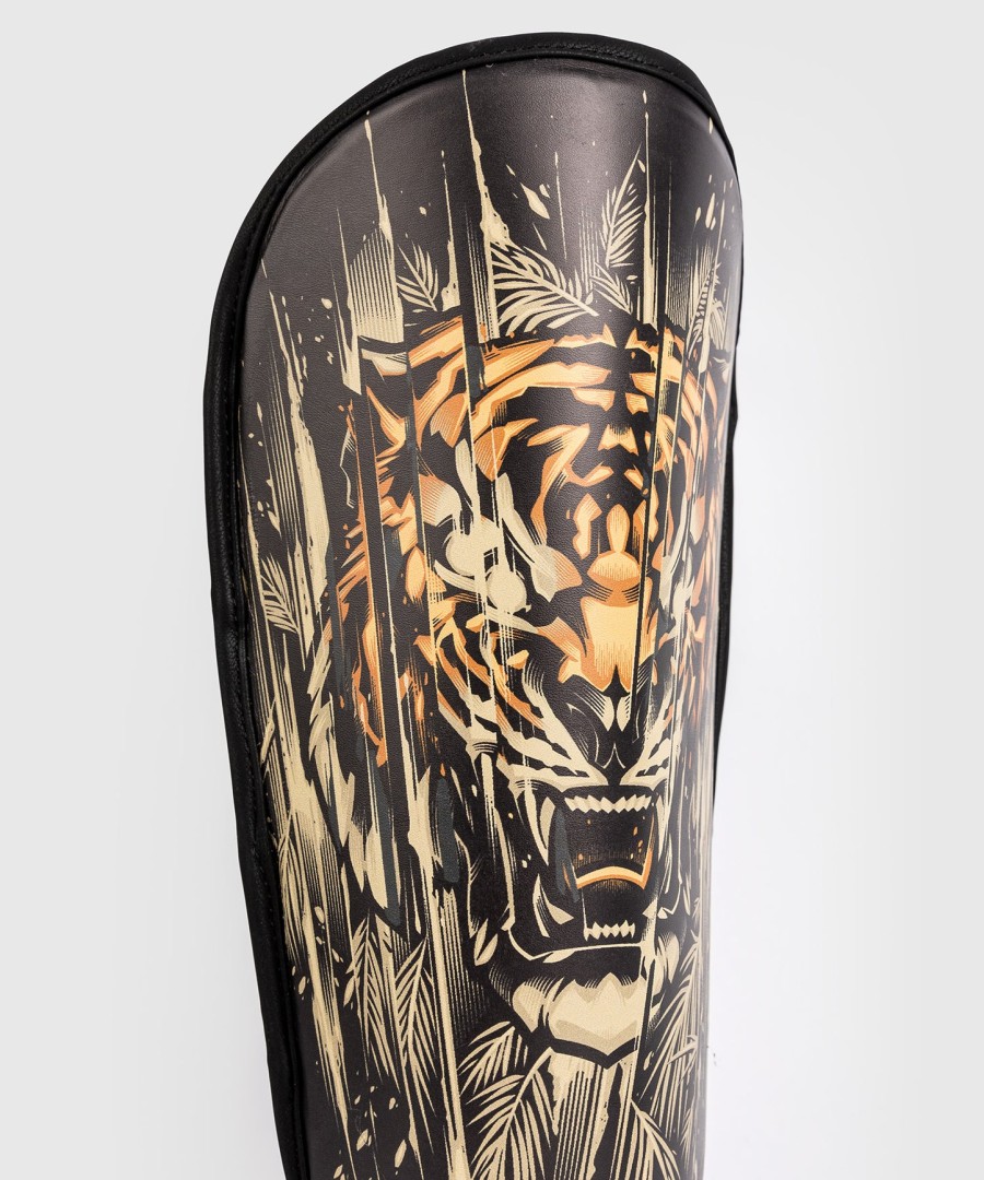 venum tiger børne benskinner - sortneon orange