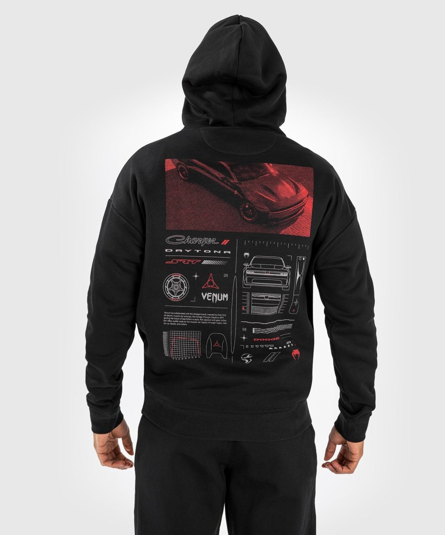 venum x dodge banshee unisex hættetrøje med pulloverprint - sort