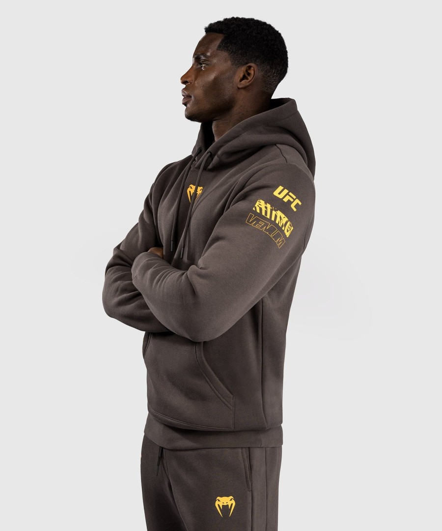 ufc fusion by venum fight week herre pullover-hættetrøje - ensfarvet jordbrun