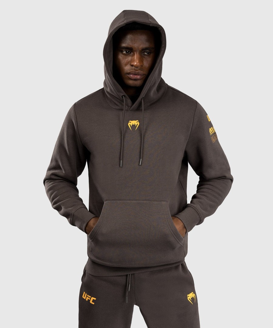 ufc fusion by venum fight week herre pullover-hættetrøje - ensfarvet jordbrun