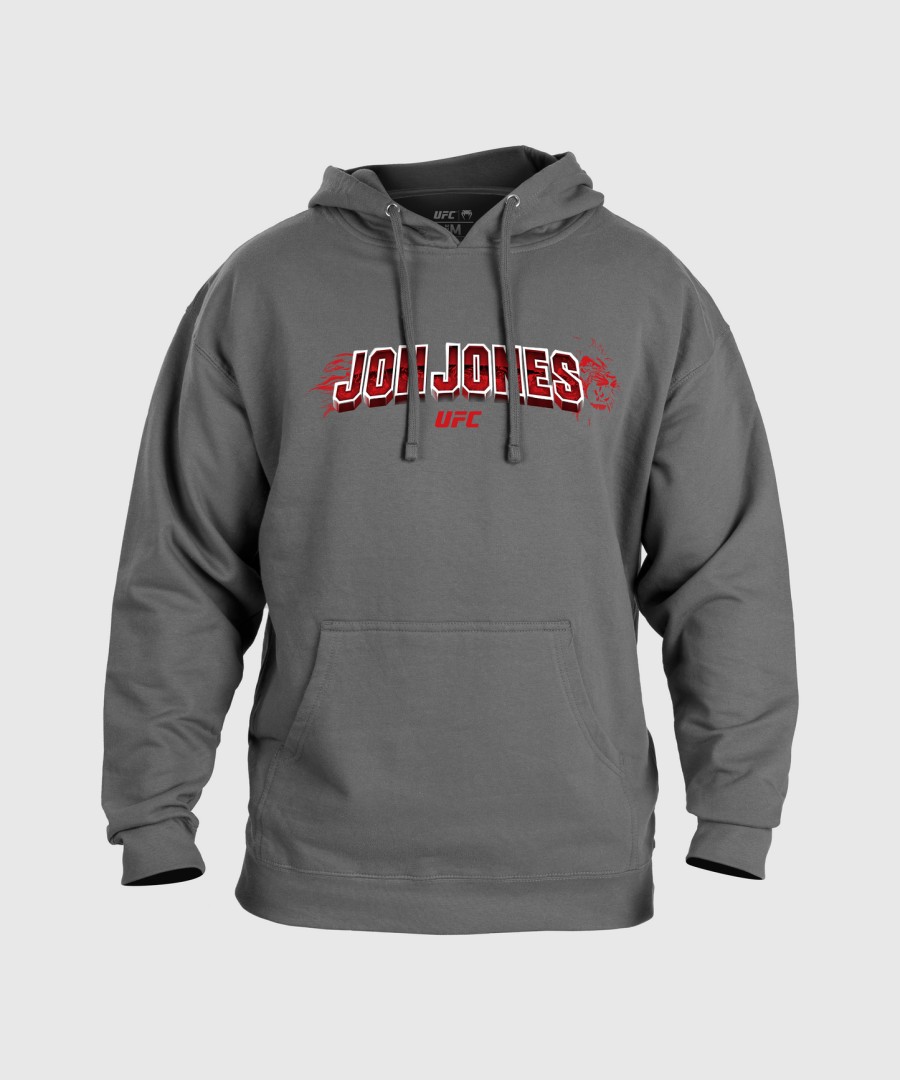 herre ufc unrivaled by venum heather grey jon jones hættetrøje