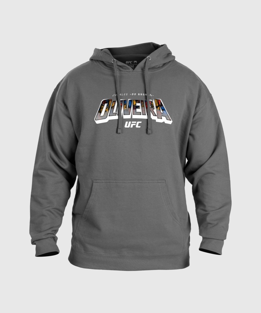 herre ufc unrivaled by venum heather grey charles oliveira hættetrøje