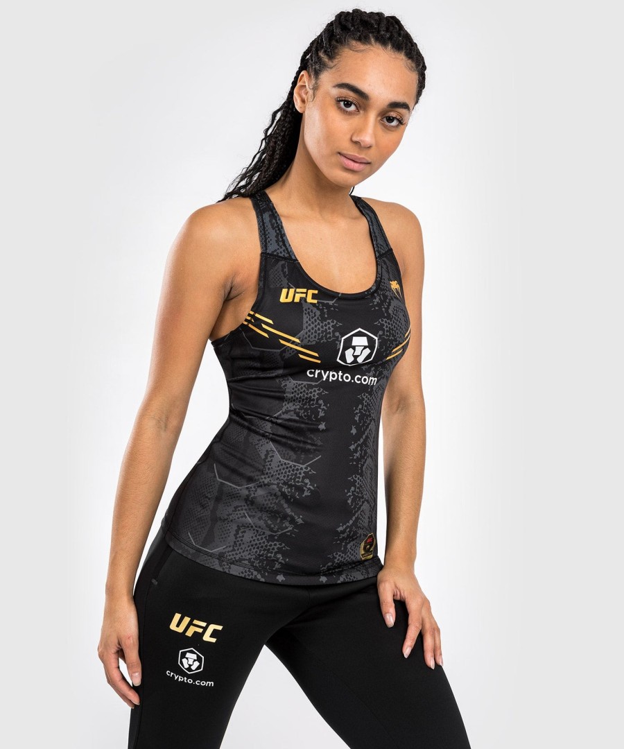 ufc adrenaline by venum authentic fight night dame fitted tanktop med shelf-bh - champion