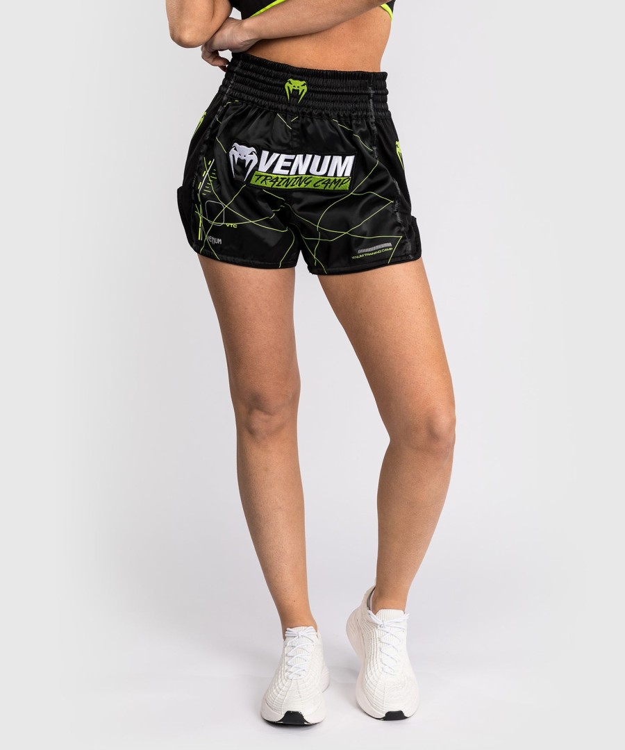 venum training camp 4.0 muay thai shorts - sortneongrøn