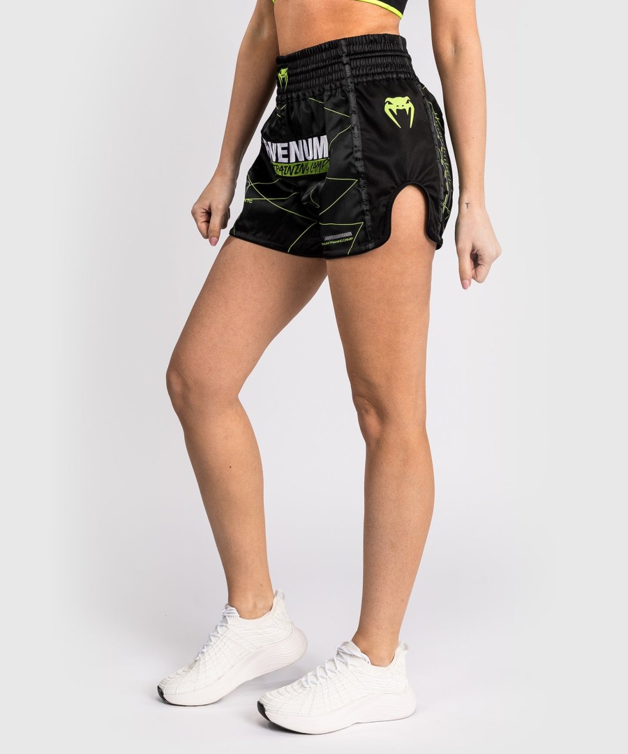 venum training camp 4.0 muay thai shorts - sortneongrøn