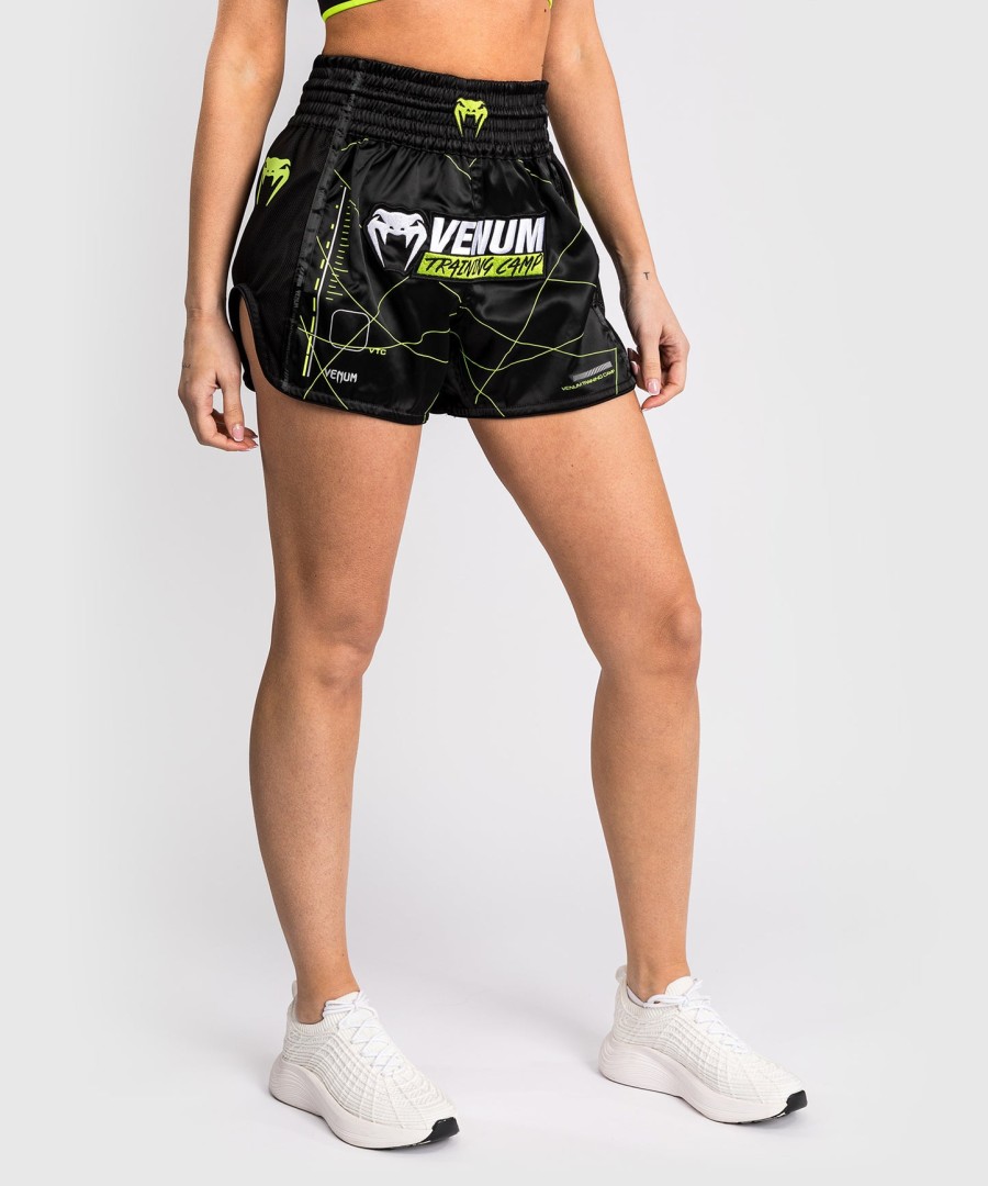 venum training camp 4.0 muay thai shorts - sortneongrøn