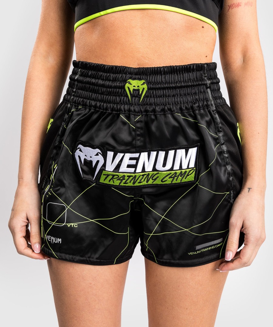 venum training camp 4.0 muay thai shorts - sortneongrøn
