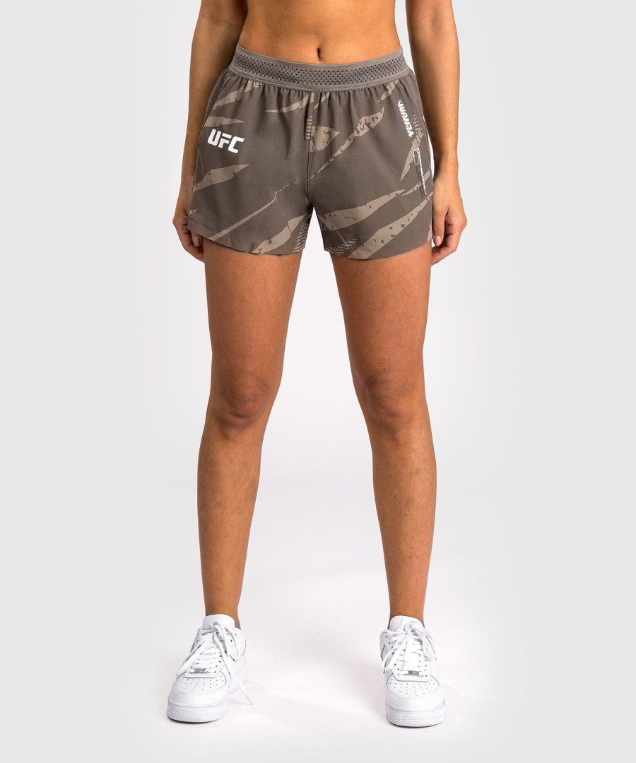 ufc adrenaline by venum fight week dame performance shorts - desert camo