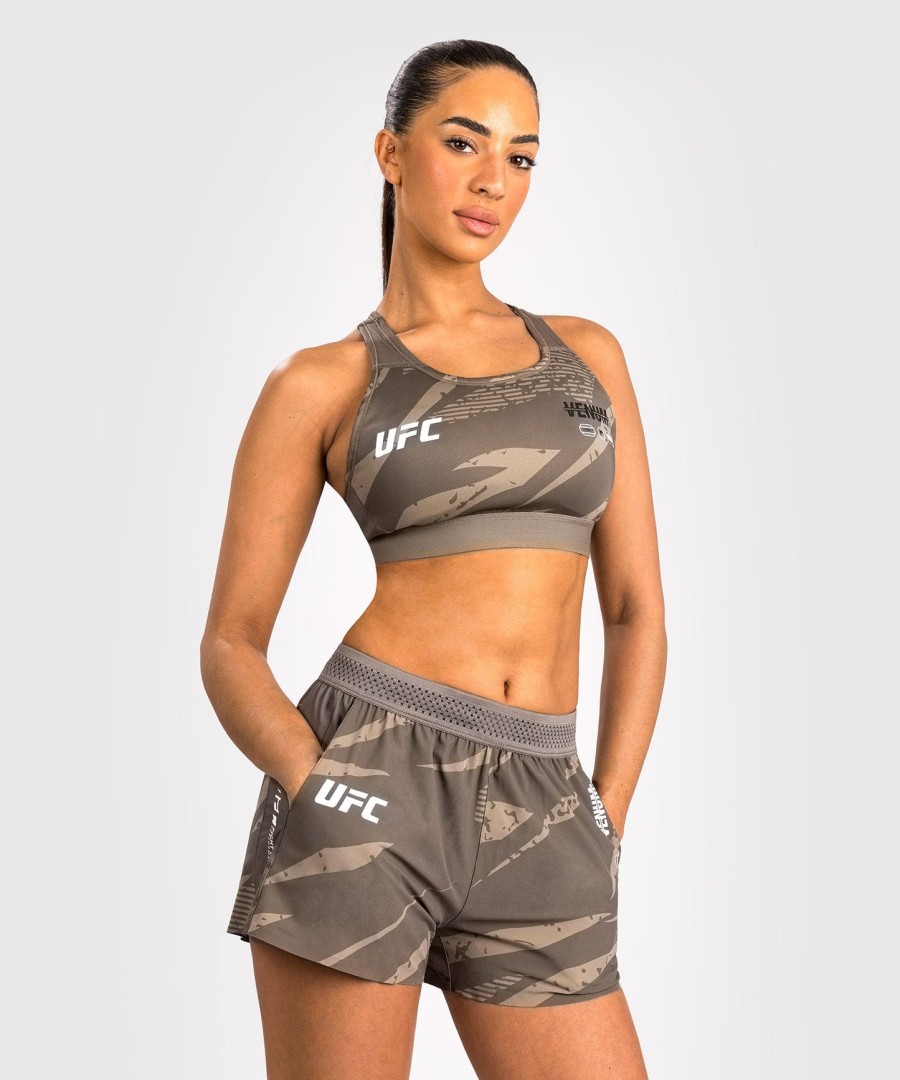 ufc adrenaline by venum fight week dame performance shorts - desert camo