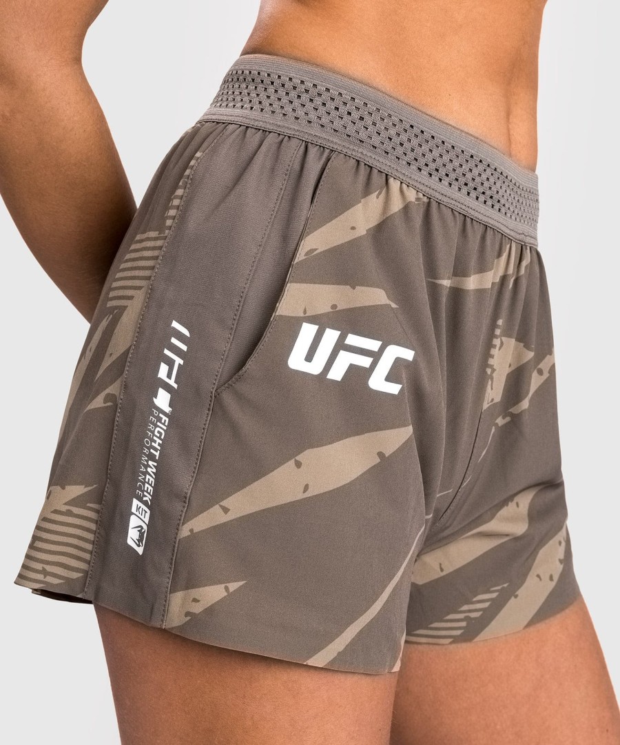 ufc adrenaline by venum fight week dame performance shorts - desert camo